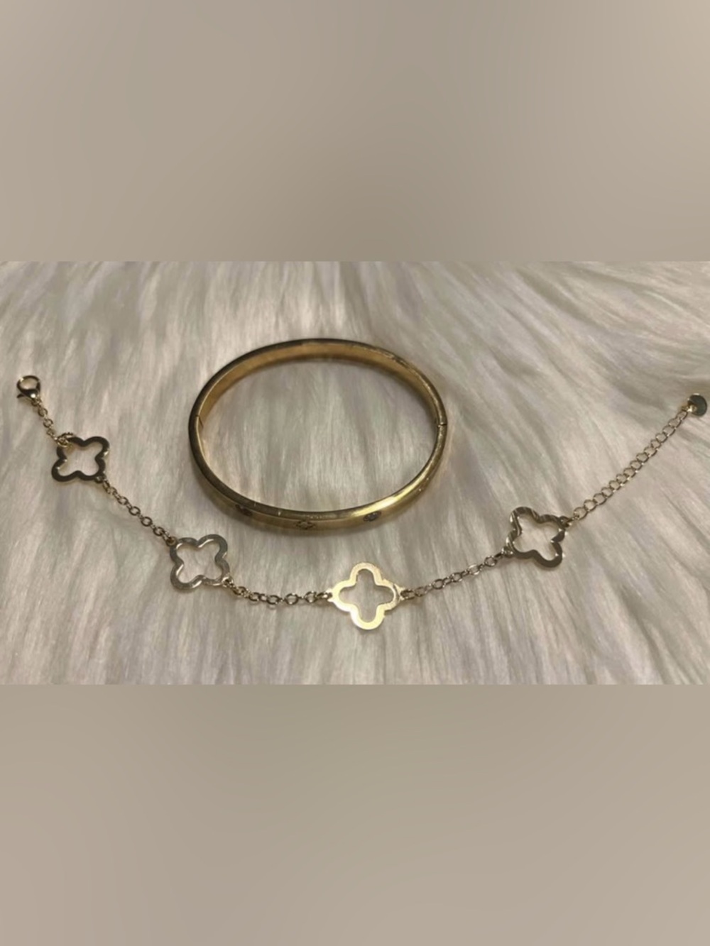 Gold Tone Women's Hinged Bangle Bracelet